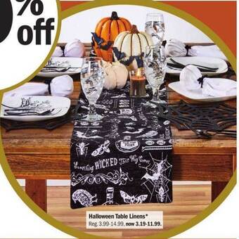 Meijer Halloween table linens offer