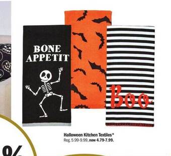 Meijer Halloween kitchen textiles offer