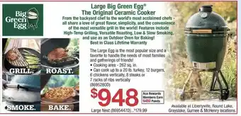 Ace Hardware Large Big Green Egg® The Original Ceramic Cooker offer