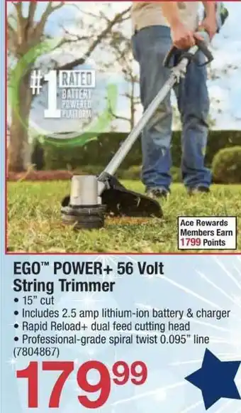 Ace Hardware Ego™ Power+ 56 Volt String Trimmer offer