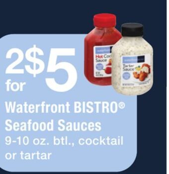 ACME Waterfront bistro® seafood sauces offer
