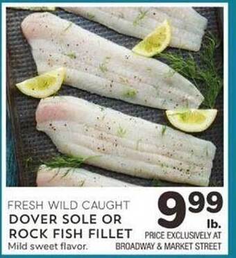 Albertsons Fresh wild caught dover sole or rock fish fillet offer