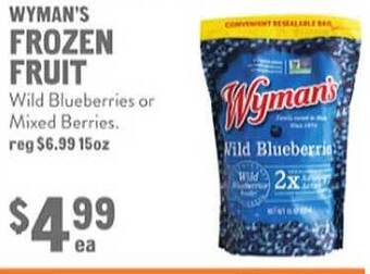 New Seasons Market Wyman's frozen fruit offer