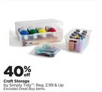 Michaels Craft storage by simply tidy offer