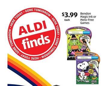 Aldi Bendon magic ink or mess-free games offer