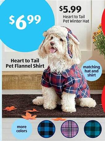 Aldi Heart to tail pet winter hat offer