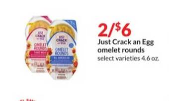 Hy-Vee Just crack an egg omelet rounds offer