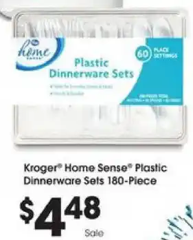 Kroger Plastic Dinnerware Sets offer