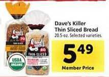 Safeway Dave's killer thin sliced bread offer