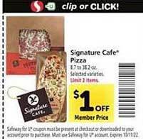 Safeway Signature cafe pizza offer