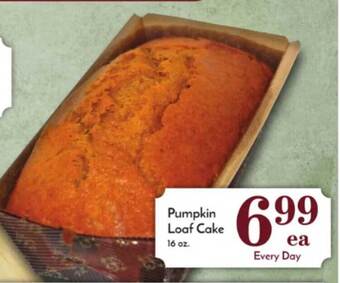 Pavilions Pumpkin loaf cake offer