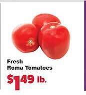 No Frills Supermarkets Fresh roma tomatoes offer