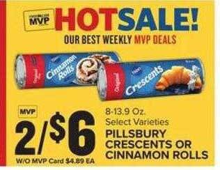 Food Lion Pillsbury crescents or cinnamon rolls offer