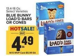 Food Lion Blue bunny load'd bars or cones offer