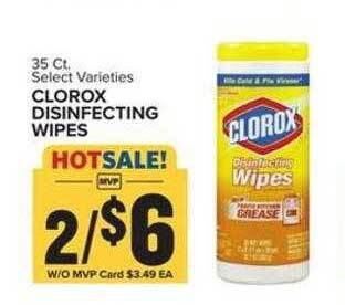 Food Lion Clorox disinfecting wipes offer