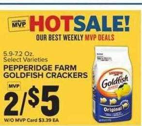 Food Lion Pepperidge farm goldfish crackers offer