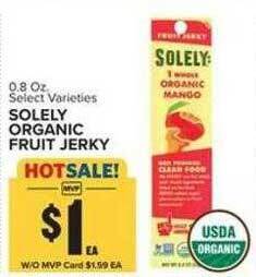 Food Lion Solely organic fruit jerky offer