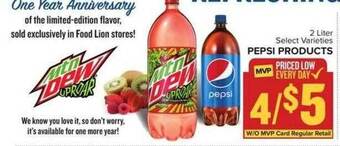 Food Lion Pepsi products offer
