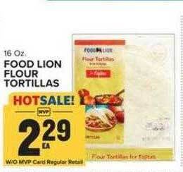Food Lion Food lion flour tortillas offer