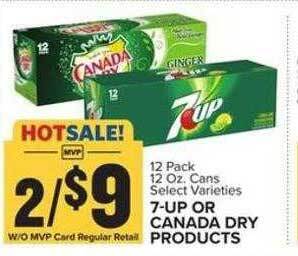 Food Lion 7-up or canada dry products offer