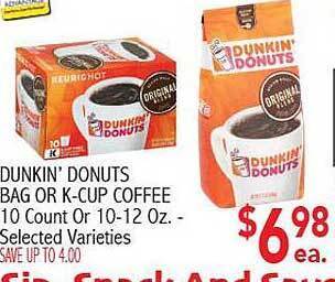 Ingles Markets Dunkin' donuts bag or k-cup coffee offer