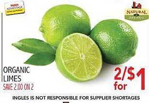 Ingles Markets Organic limes offer