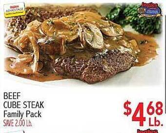 Ingles Markets Beef cube steak family pack offer