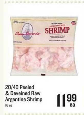 Lowes Foods 20-40 peeled & deveined raw argentine shrimp offer