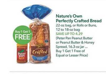 Publix Nature's own perfectly crafted bread offer