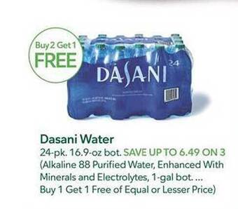 Publix Dasani water offer