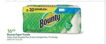 Publix Bounty paper towels offer