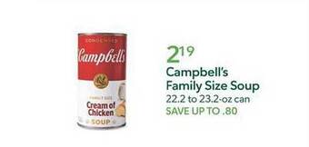 Publix Campbell's family size soup offer
