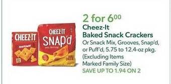 Publix Cheez-it baked snack crackers offer