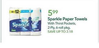 Publix Sparkle paper towels offer