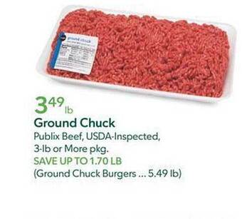 Publix Ground chuck offer