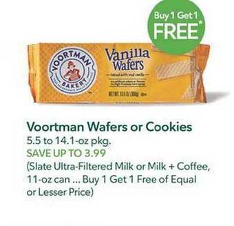 Publix Voortman wafers or cookies offer