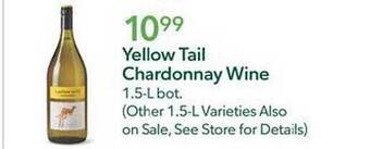 Publix Yellow tail chardonnay wine offer