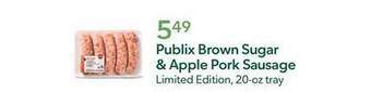 Publix Publix brown sugar & apple pork sausage offer