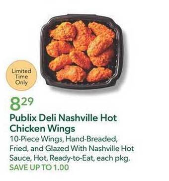 Publix Publix deli nashville hot chicken wings offer