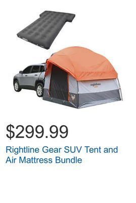 Costco Rightline gear suv tent and air mattress bundle offer