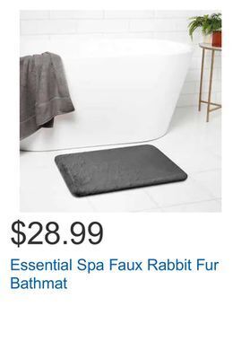 Costco Essential spa faux rabbit fur bathmat offer