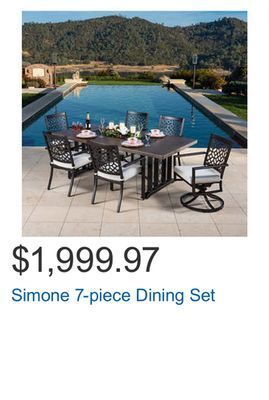 Costco Simone 7-piece dining set offer
