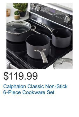 Costco Calphalon classic non-stick 6-piece cookware set offer