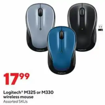 Staples Logitech M325 or M330 Wireless Mouse offer