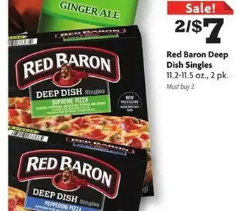 Family Dollar Red baron deep dish singles offer