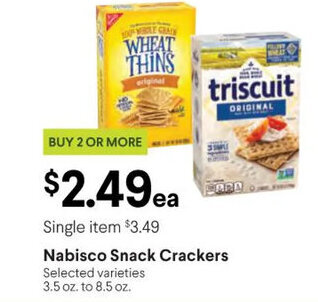 Raley's Nabisco Snack Crackers offer