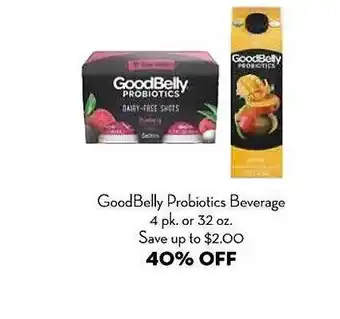 Goodbelly probiotics beverage