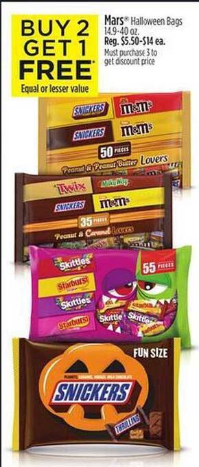 Dollar General Mars halloween bags offer