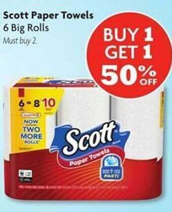 Family Dollar Scott paper towels offer