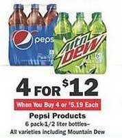 Schnucks Pepsi products offer